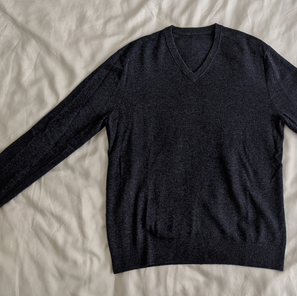 COS Navy Blue Merino Wool Sweater - Picture 3 of 4